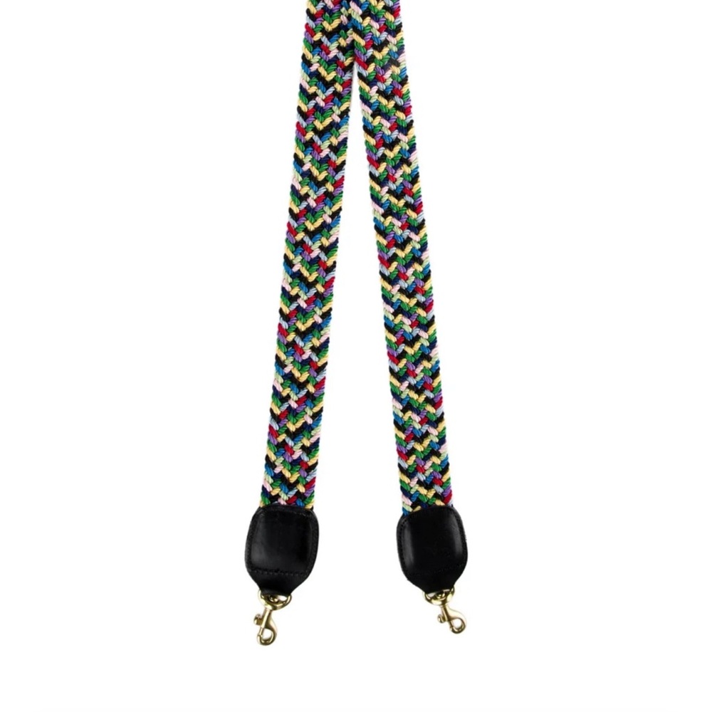 Clare V Multi Braided Multicolor Crossbody Strap